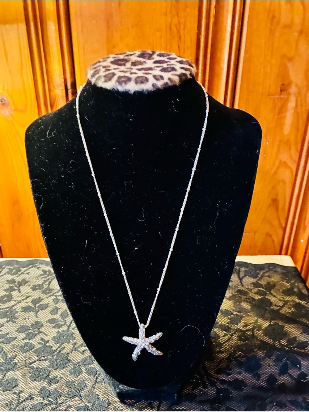 Sterling Silver Starfish Pendant Necklace in Silver